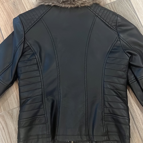Girls faux leather jacket **excellent** condition. - Picture 7 of 15